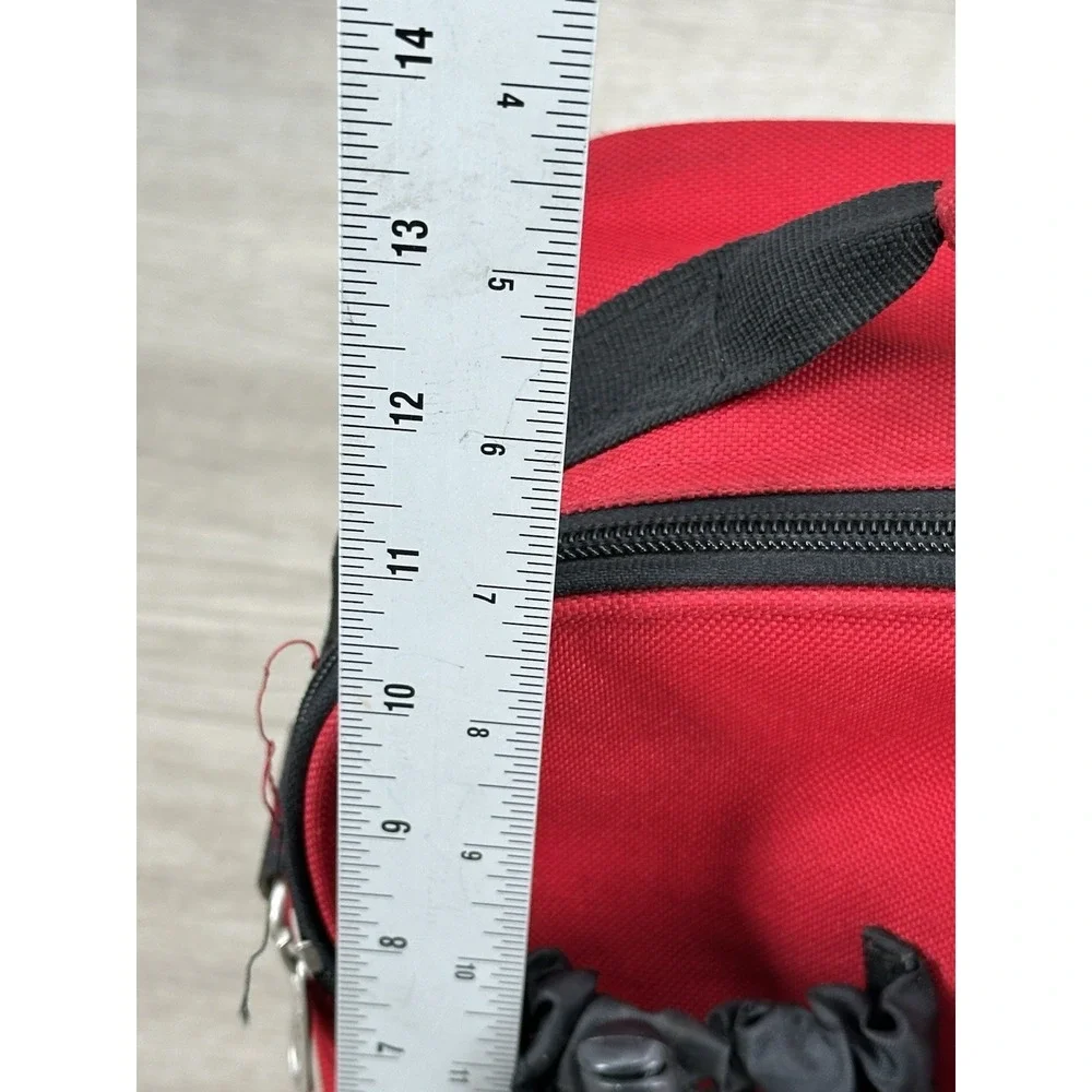 Western Pack Red Black Utility Bag Travel Organizer Lunch Box Style